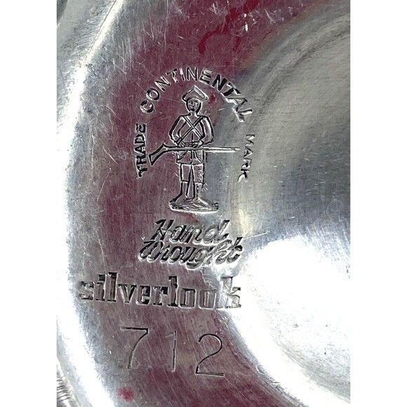 Hand Wrought Trade Continental Mark Silverlook 712 Hammered Aluminum Candlestick - Picture 5 of 5